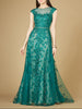 Inspired Lace Gown with Cap Sleeves
