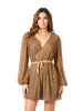 Long Sleeve Cocktail Wrap Dress - OUTLET