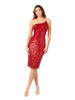 One Shoulder Midi Cocktail Dress - OUTLET