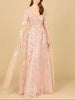 Lace Gown with Cape Sleeves, Sweetheart Neckline | 29300