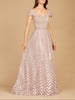 Cap Sleeve Beaded Lace Ballgown