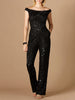 Beaded Off Shoulder Jumpsuit