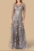 Long Sleeve Modest Lace Gown