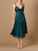 Flowing, Sequin Midi Dress