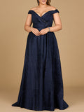 Tonal Beaded Off Shoulder Ballgown | 29349