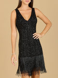 Beaded Fringe Cocktail Dress