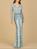 Long Sleeve Beaded Dress