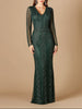Long Sleeve Beaded Dress