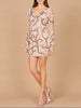 Long Sleeve Beaded Cocktail Dress