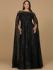 Lace Gown with Dramatic Cape Sleeves | Lara 29454
