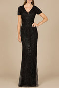 Lara 29606 - Closed Back, Cap Sleeve Dress