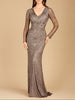 Lara 29615 - Long Sleeve Beaded Dress
