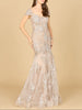 Lara 29642 - Cap Sleeve Mermaid Gown