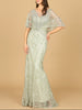 Lara 29673 - Cape Sleeve Mermaid Gown