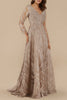 Lara 29753 - Long Sleeves Beaded Ballgown