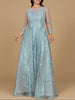 Lara 29761 - High Neck Sheer Long Sleeve Embellished Gown