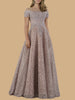 Sheer Off Shoulder Ball Gown | Lara 29765
