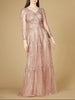 Lara 29788 - Long Illusion Sleeves, A-line Long Gown