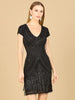 Lara Brooklyn Beaded Fitted Short Dress with Open Back | 29889