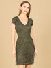 Lara Brooklyn Beaded Fitted Short Dress with Open Back | 29889