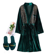 Luxurious Rhinestone Satin Custom Bridal and Bridesmaid Robe – Sparkling Elegance for Weddings