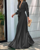 Polo Collar Top Loose Wide Leg Jumpsuit For Women