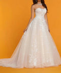Strapless Tulle And Organza Wedding Gown