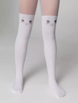 Conte Cat 20/50 Den - Fantasy Tights For Girls with imitation of knee socks & a cat's face - 4yr. 6yr. 8yr. 10yr. 12yr. (21С-108СП) - treasures-4-u-2-day