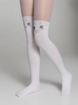 Conte Cat 20/50 Den - Fantasy Tights For Girls with imitation of knee socks & a cat's face - 4yr. 6yr. 8yr. 10yr. 12yr. (21С-108СП) - treasures-4-u-2-day