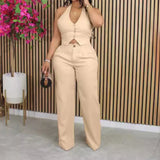 Women Elegant Two Piece Set Dashiki African Tracksuit Spring Summer Long Sleeve Vest Top and Pants Set Party Matching Sets