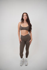 My Time Is Divine Brown Sculpt V-Waist Legging - treasures-4-u-2-day