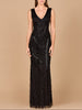 Lara 33552 - Fitted Dress With Tonal Beading
