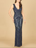 Lara 33552 - Fitted Dress With Tonal Beading