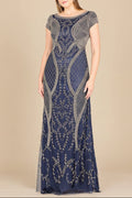 Lara 33609 - Cap Sleeve Modestly Covered Dress