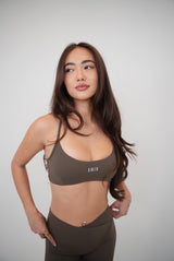 My Time Is Divine Brown Cross-Back Butter Soft Bra - treasures-4-u-2-day