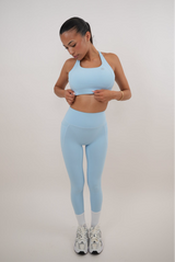 I Am Glowing Sky Blue Quick Dry Butter Legging - treasures-4-u-2-day