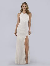 Lara Dawson Beaded Wedding Dress with Halter Neck