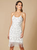 Lara Demi Beaded Short Fringe Wedding Dress