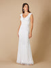 Lara Gwen Beaded Short Sleeve Wedding Dress