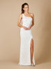 Lara Fleur One Shoulder Floral Beaded Wedding Gown