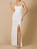 Lara Frenchie Spaghetti Strap Beaded Bridal Maxi Dress