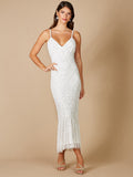 Lara Fae V-Neck Spaghetti Strap Wedding Gown