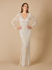 Haley Beaded Dress Nude/Ivory Bridal