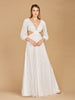 Long Sleeve Cut Out Wedding Dress