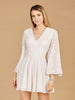 Long Bell Sleeve Sequin Bridal Cocktail Dress
