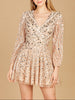 Beaded Long Sleeve Bridal Cocktail Short- OUTLET
