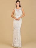 High-Neck Sleeveless Wedding Gown