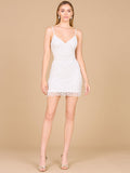 Fringe Bridal Reception Dress