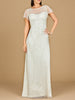 Beaded Flutter Sleeve Wedding Gown | Lara 51219