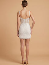 Bridal Beaded Corset Mini Dress | 51236